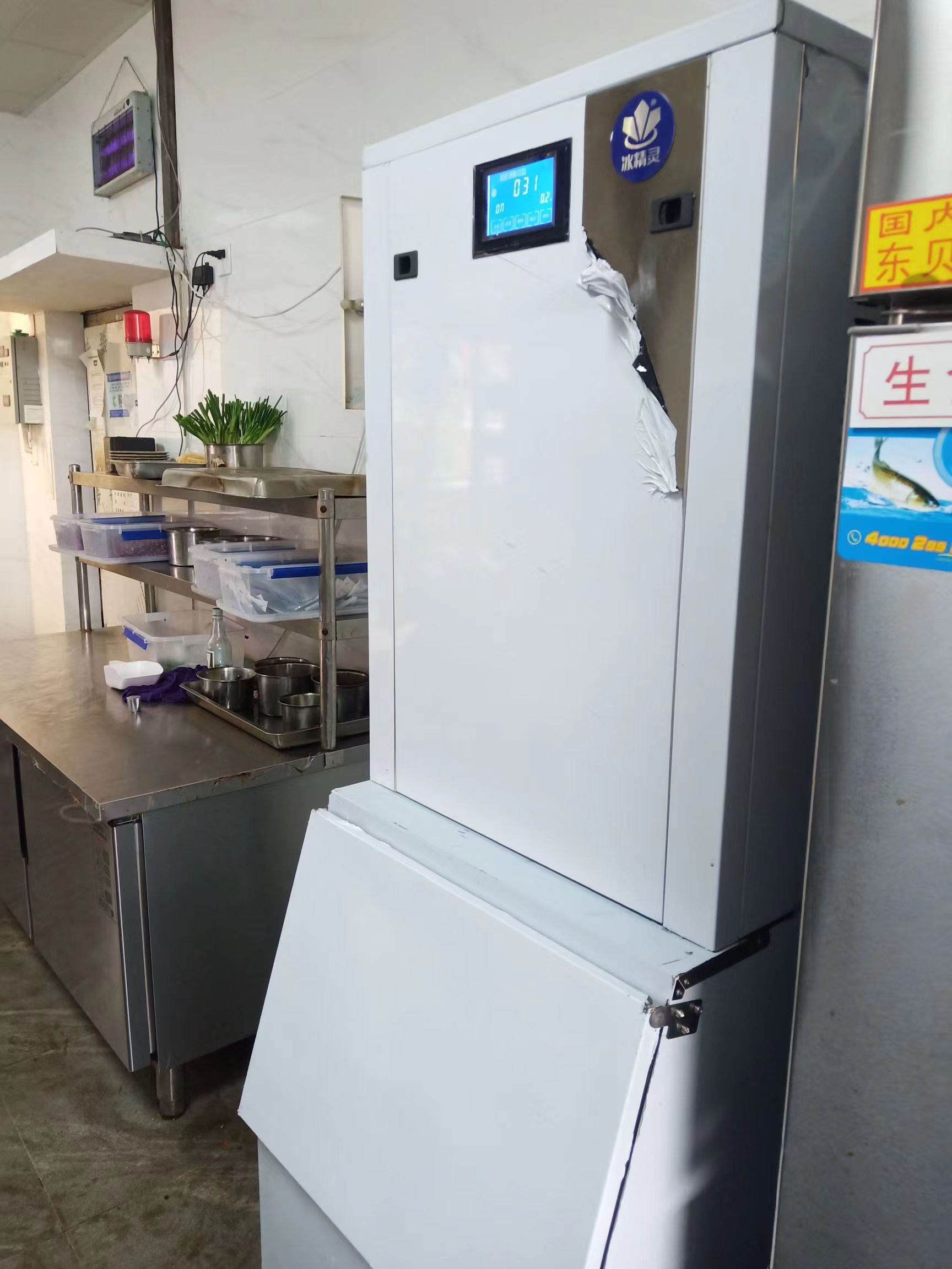 200公斤片冰机外罩款交付四川成都《水云涧生态庭院》